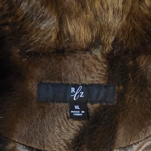 RACHAEL ZOE Brown Faux Fur Vest XL - Picture 2 of 2